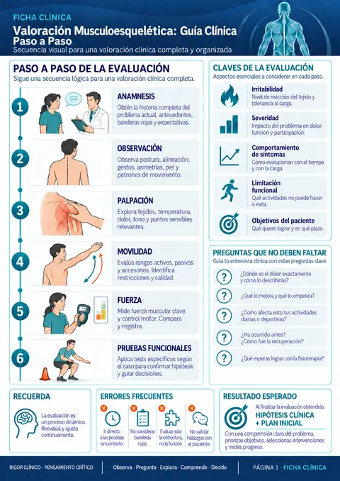 Valoración Musculoesquelética: Guía Clínica Paso a Paso