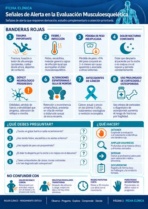 Señales de Alerta en la Evaluación Musculoesquelética