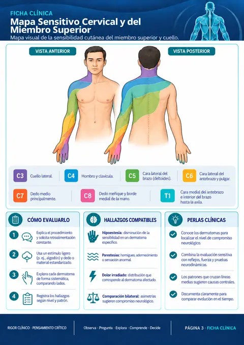 Mapa Sensitivo Cervical y del Miembro Superior