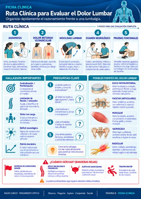 Ruta Clínica para Evaluar el Dolor Lumbar