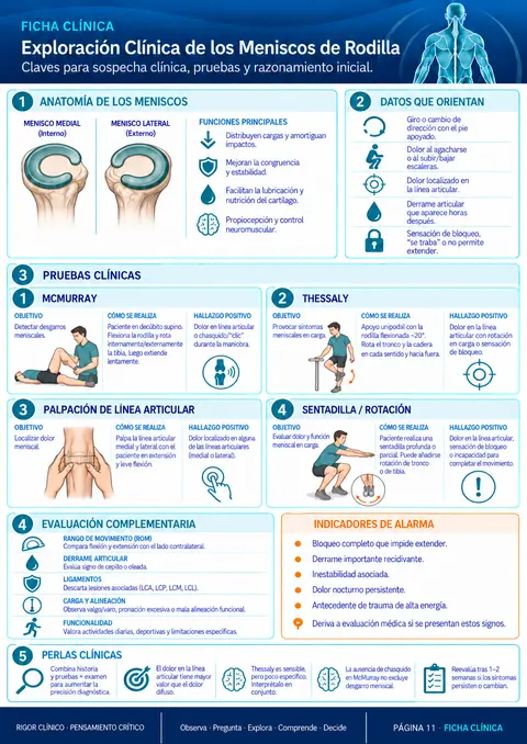 Exploración Clínica de los Meniscos de Rodilla